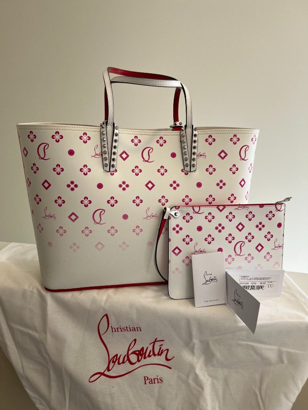 CHRISTIAN LOUBOUTIN Loubinthesky Cabata Large Tote (EUC)
